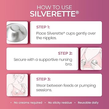 Silverette Nursing Cups, Postpartum Essentials, The Real, Large Silver