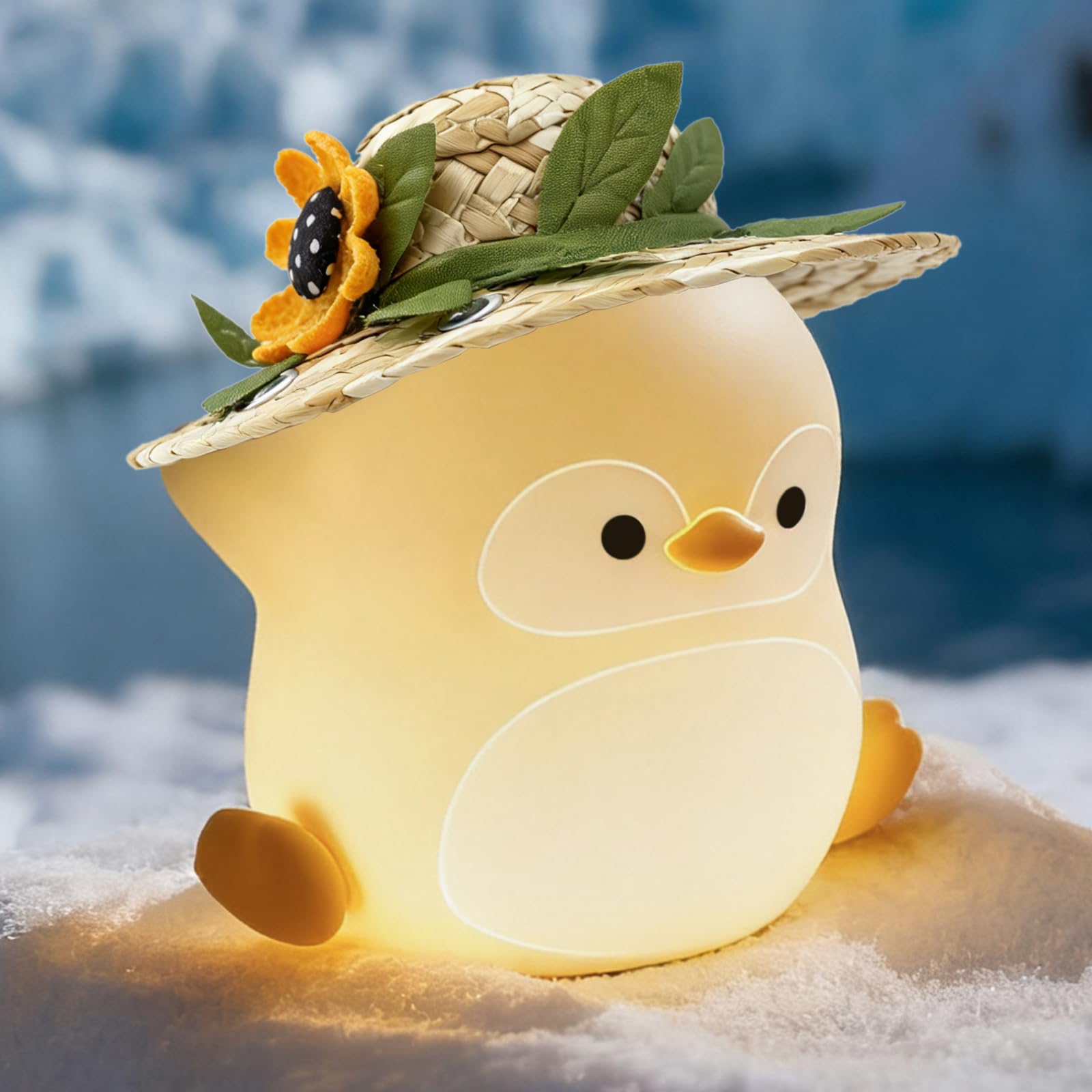 Gemmac Penguin Night Light, Silicone Squishy Touch LED USB Rechargeable Lamps Cute Animal Themed 7 Colors Bedside Lamp Kawaii Dimmable Night Lights with Timer Room Decor Birthday Gifts Party Travel — image 1