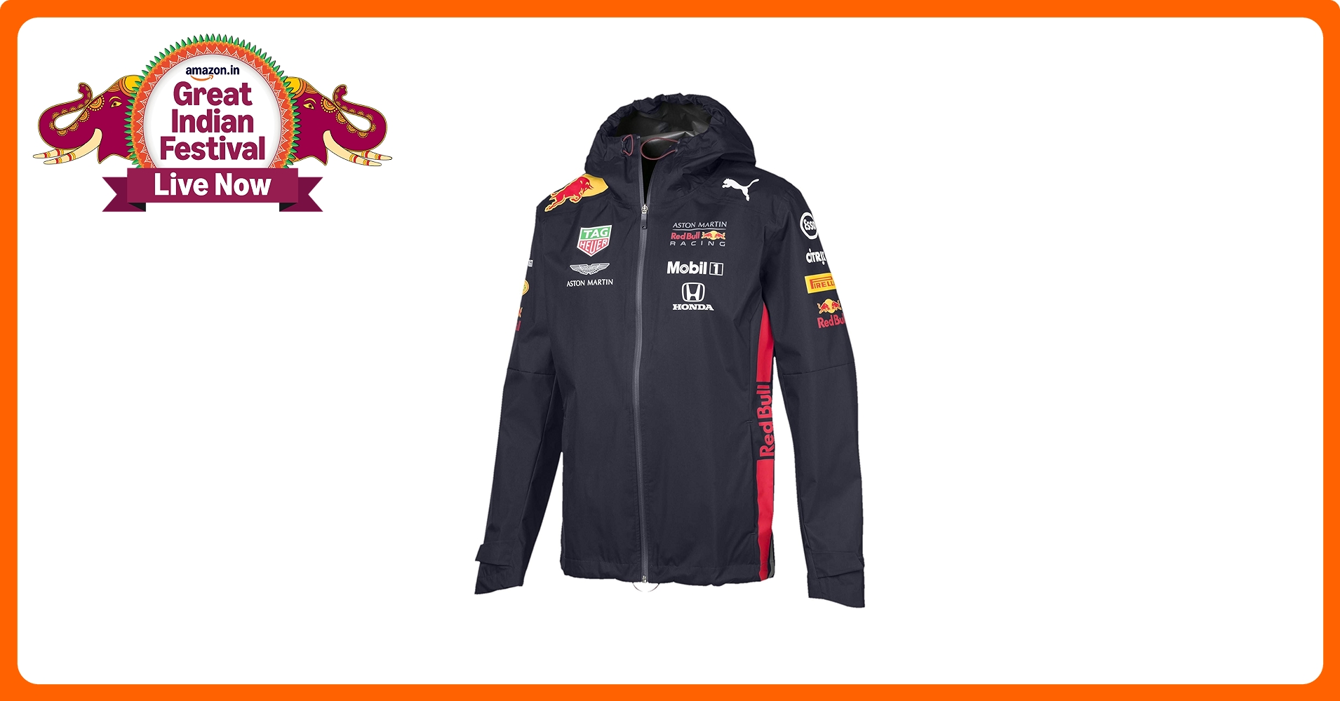 Buy Red Bull Aston Martin Racing F1 Mens Team Rain Jacket