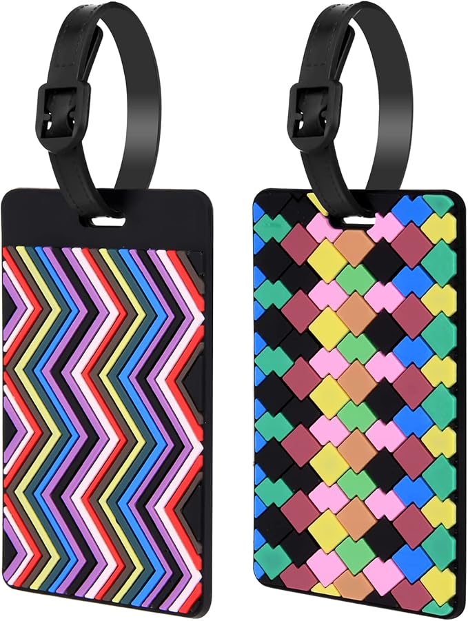Vicloon Luggage Tags, 2Pcs Silicone Luggage Tags for Suitcases