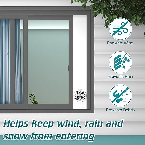 Miniatura 8 de Daisypower Kit de ventana portátil de aire acondicionado con aislamiento de espuma, aislamiento térmico y ruido, paneles de sellado ajustables para