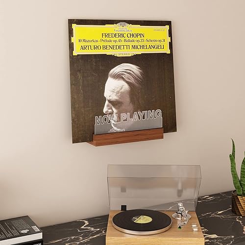 Miniatura 65 de YuanDian Soporte personalizado para discos de vinilo, soporte para discos de vinilo, soporte de acrílico de madera para almacenamiento de discos