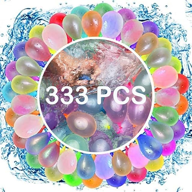 333 Water Balloons, Rapid-Filling Self-Sealing Water Balloons Colorful Balloons, Splash Water Balls Summer Fun Outdoor Toys