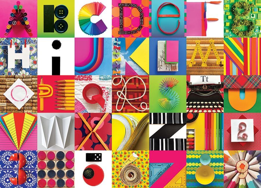 Cobble Hill 1000 Piece Puzzle - Found Alphabet - Sample Poster Included, 26.625" x 19.25" - Image 3