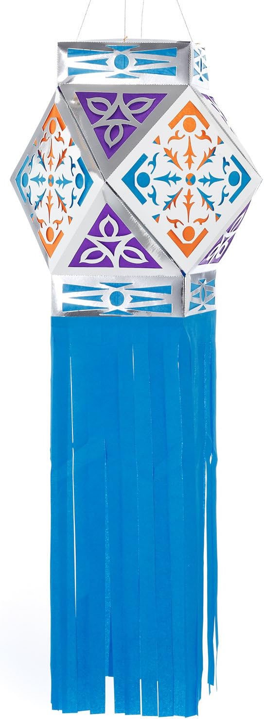 Akash Kandil, Ashtkone Style Paper Lantern BLUE (Free two day Priority Shipping)