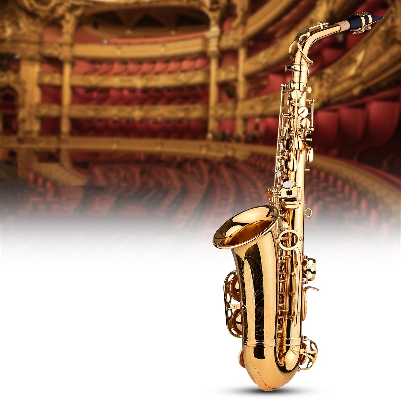 Saxophon Set Major Alt Saxophon EB Key Messing Gold Lack Saxophonzubehör Saxophon Altsaxophon Alto