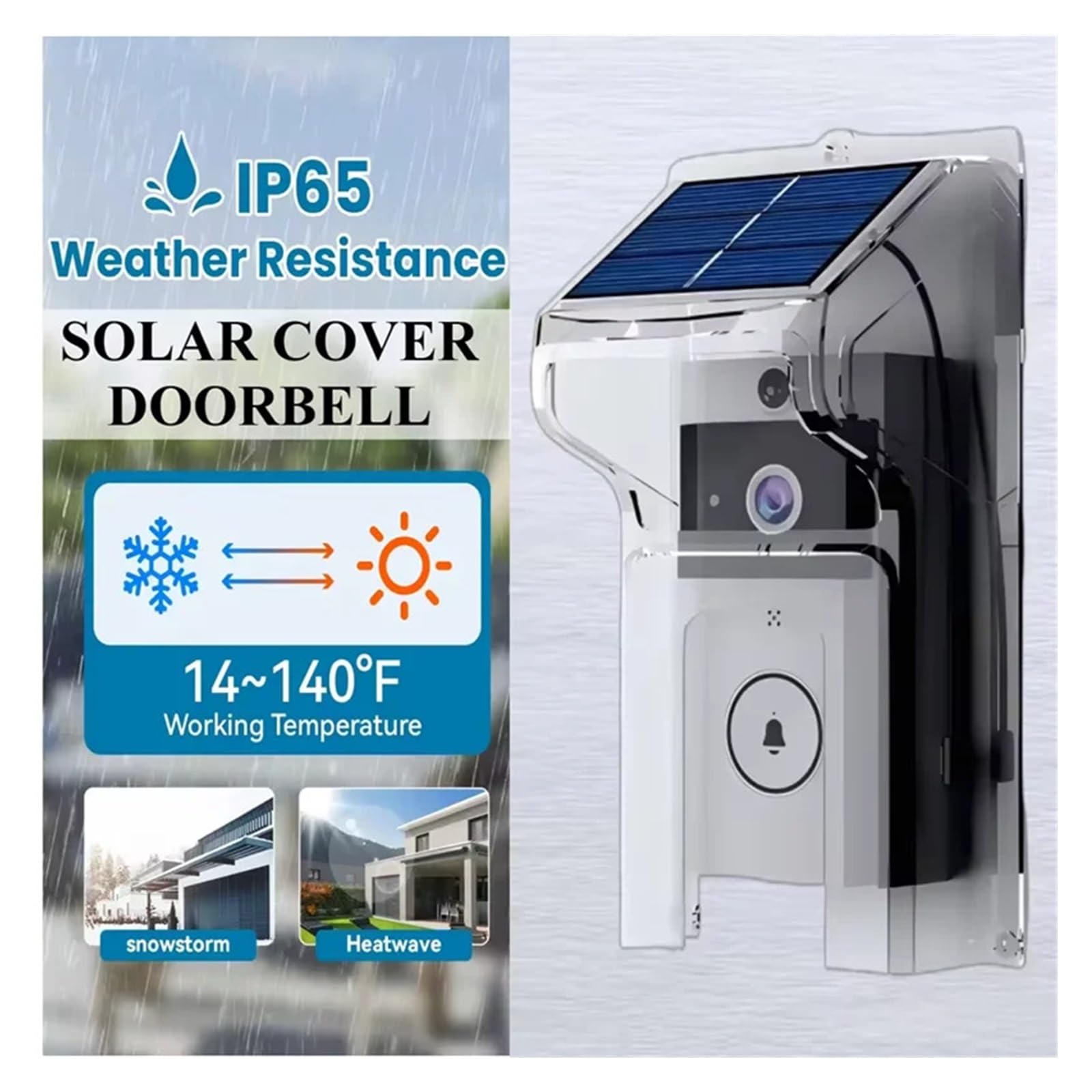 Campanelli Wireless Impermeabili Copertura for Carica Solare Spioncini(Doorbell with Cover)