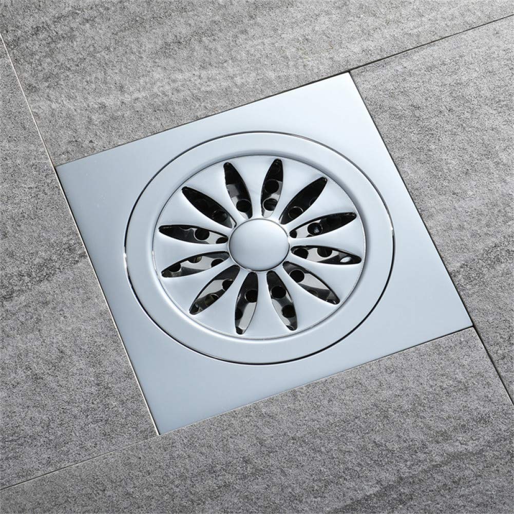 Drain de sol en laiton chromé haut de gamme pour douche et balcon moderne 10 cm