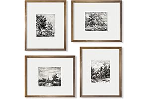 Minimalist Neutral Botanical Set - Black and White Tree Sketch Drawing - Nature Inspired Prints