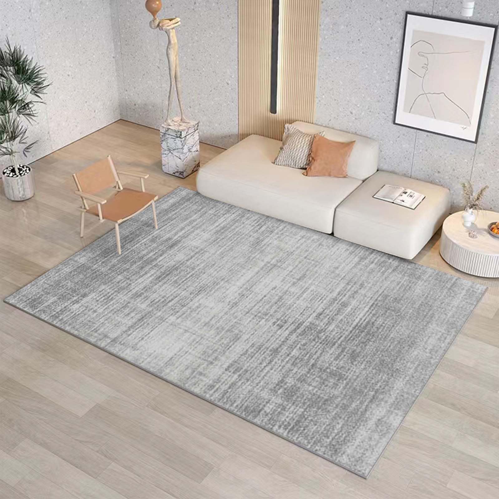 Living Room Rug Living Room Square Modern Cubic Washable Area Rug Abstract Soft Faux Short Pile Extra Large Area Rugs for Bedroom Dining Room Non Slip Non Shedding Rug,F,140CM*200CM