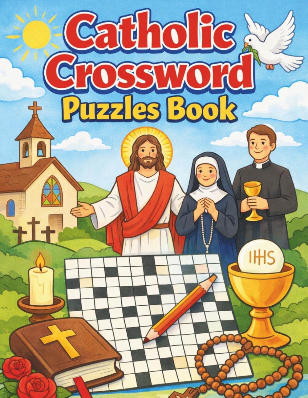 Catholic Crossword Puzzles Book: Faith-Filled Puzzles to Relax, Learn, and Reflect