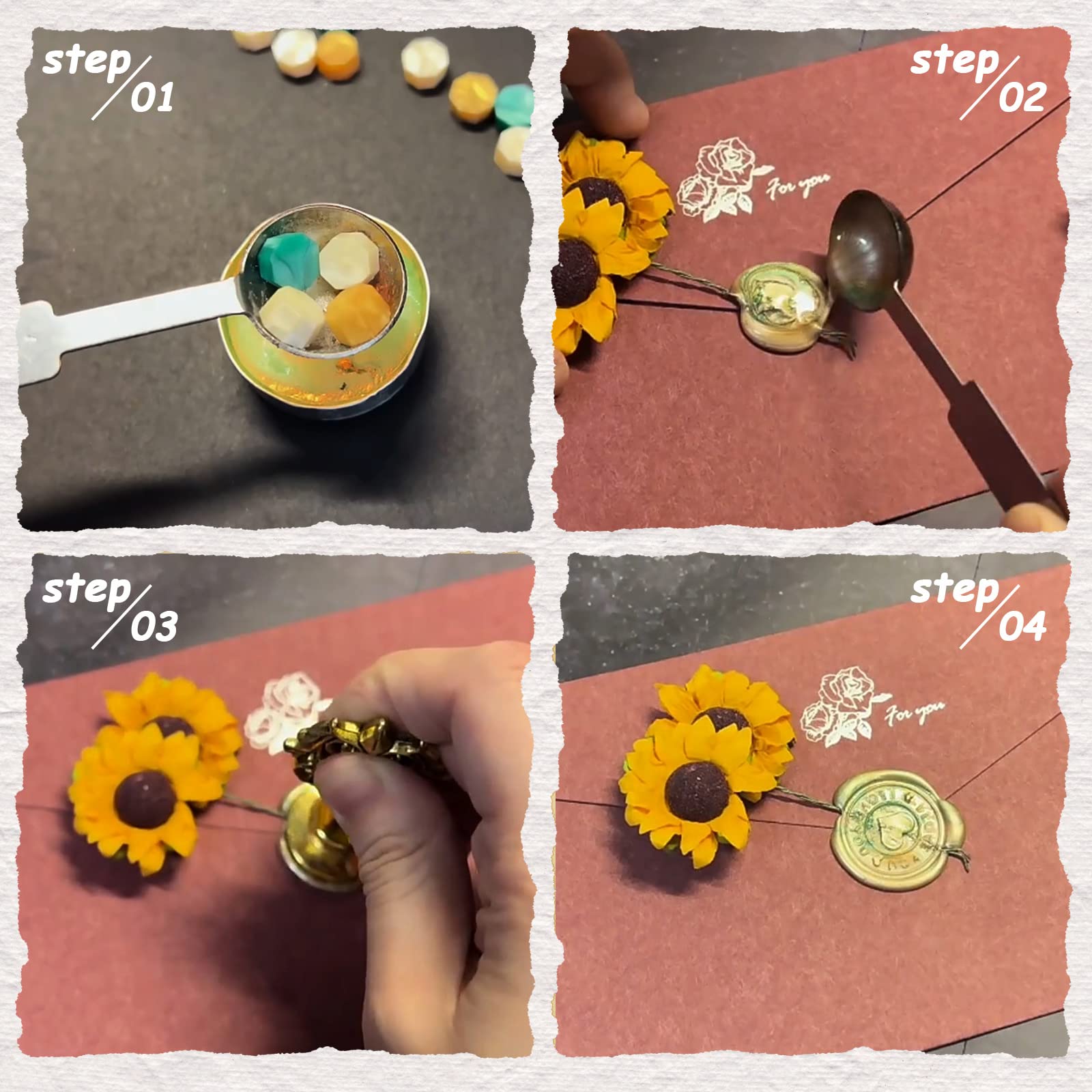 CRASPIRE Wax Seal Stempel, Zegellak Stempels Slak Patroon Retro Houten Stempel Wax Seal 25mm Verwijderbare Messing Seal Houten Handvat voor Enveloppen Uitnodigingen Bruiloft Versiering Fles Decoratie