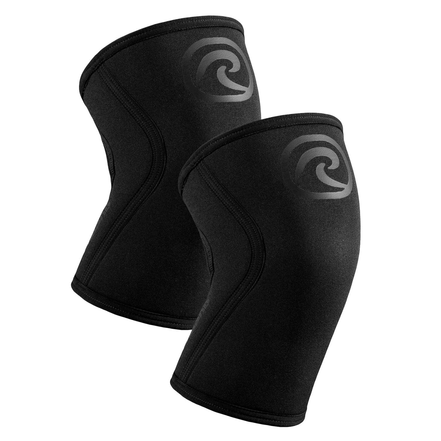 Rehband RX Knee Support for Strength Training & Fitness - 7mm Neoprene Knee Sleeve, Flexible & Non-Slip, Knee Sleeve for Men & Women, Colour:Carbon/Black - 1 Pair, Size:Medium Medium Carbon/Black - 1 Pair