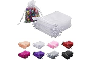 100 Pack Small Organza Bags 2x3 inch for Jewelry, Candy, Gifts