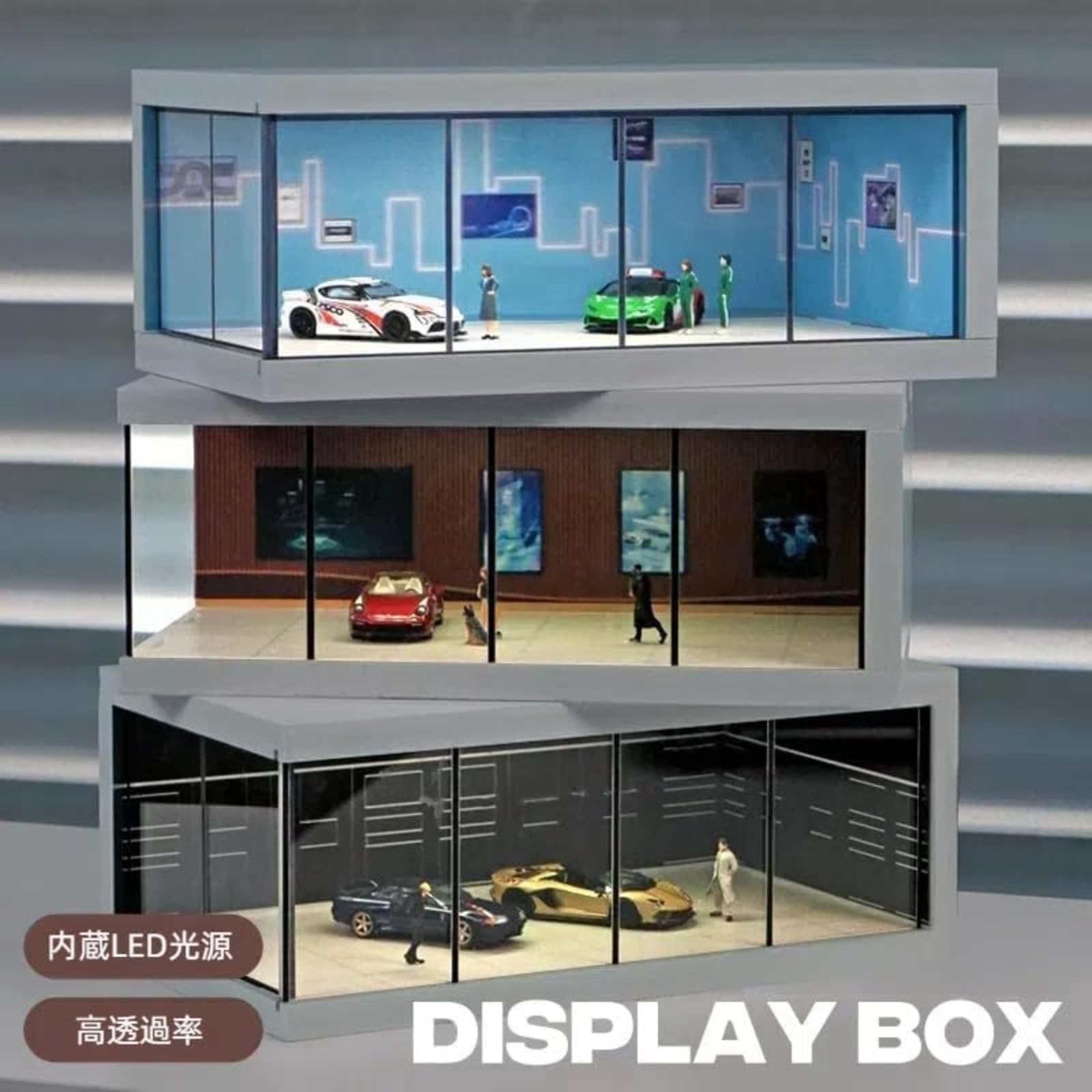 Amazon.co.jp: ミニカー ディスプレイケース ガレージ ミニカーケース