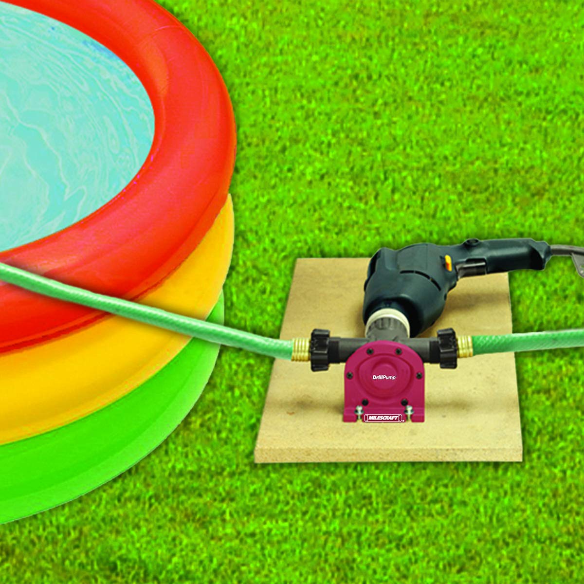 Milescraft 1314 DrillPump750 Self Priming Water Pump Attachment for Drills Water Transfer