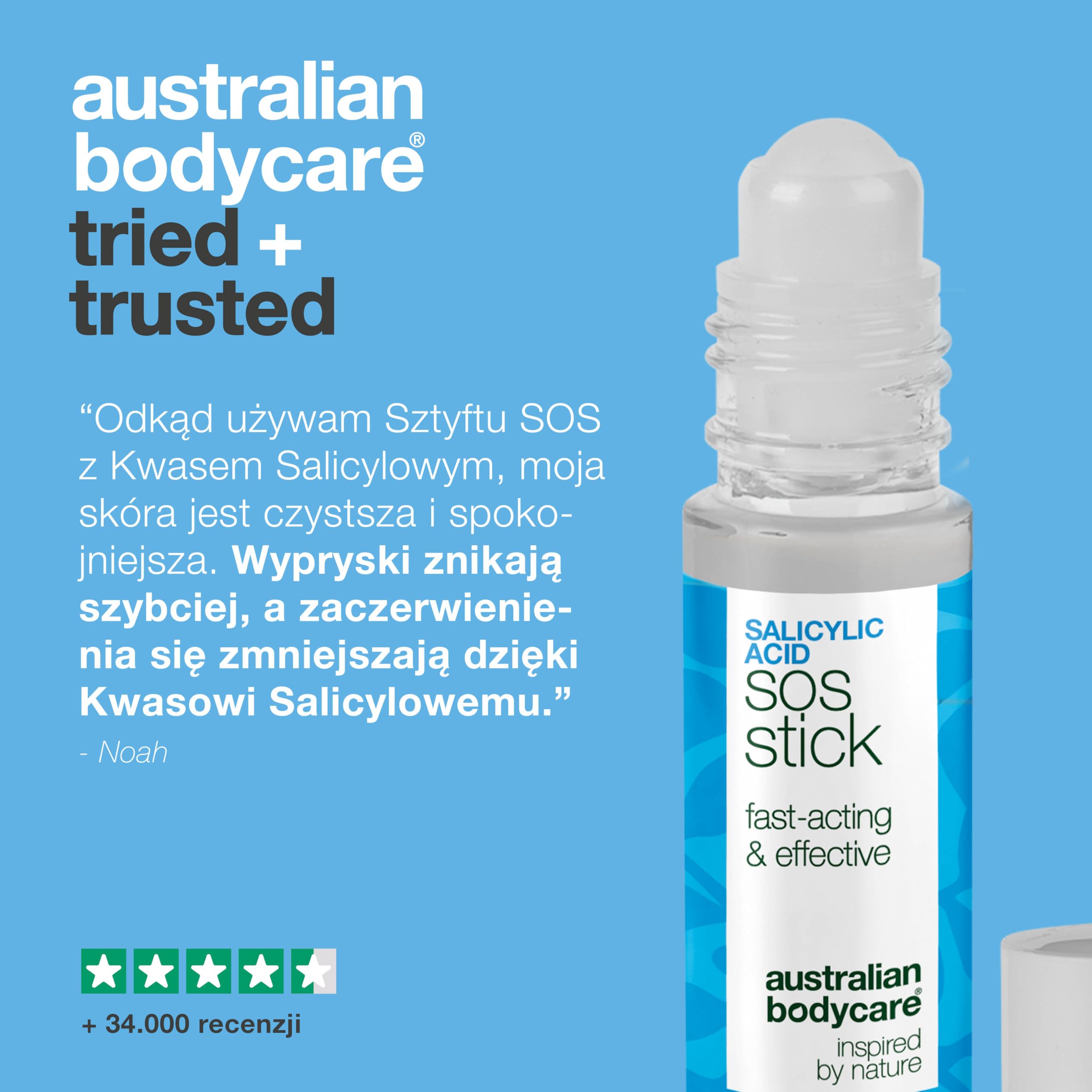 Sztyft SOS z Kwasem Salicylowym na wypryski, zaczerwienienia i zaskórniki – szybkie działanie dla czystej skóry z Salicylic acid