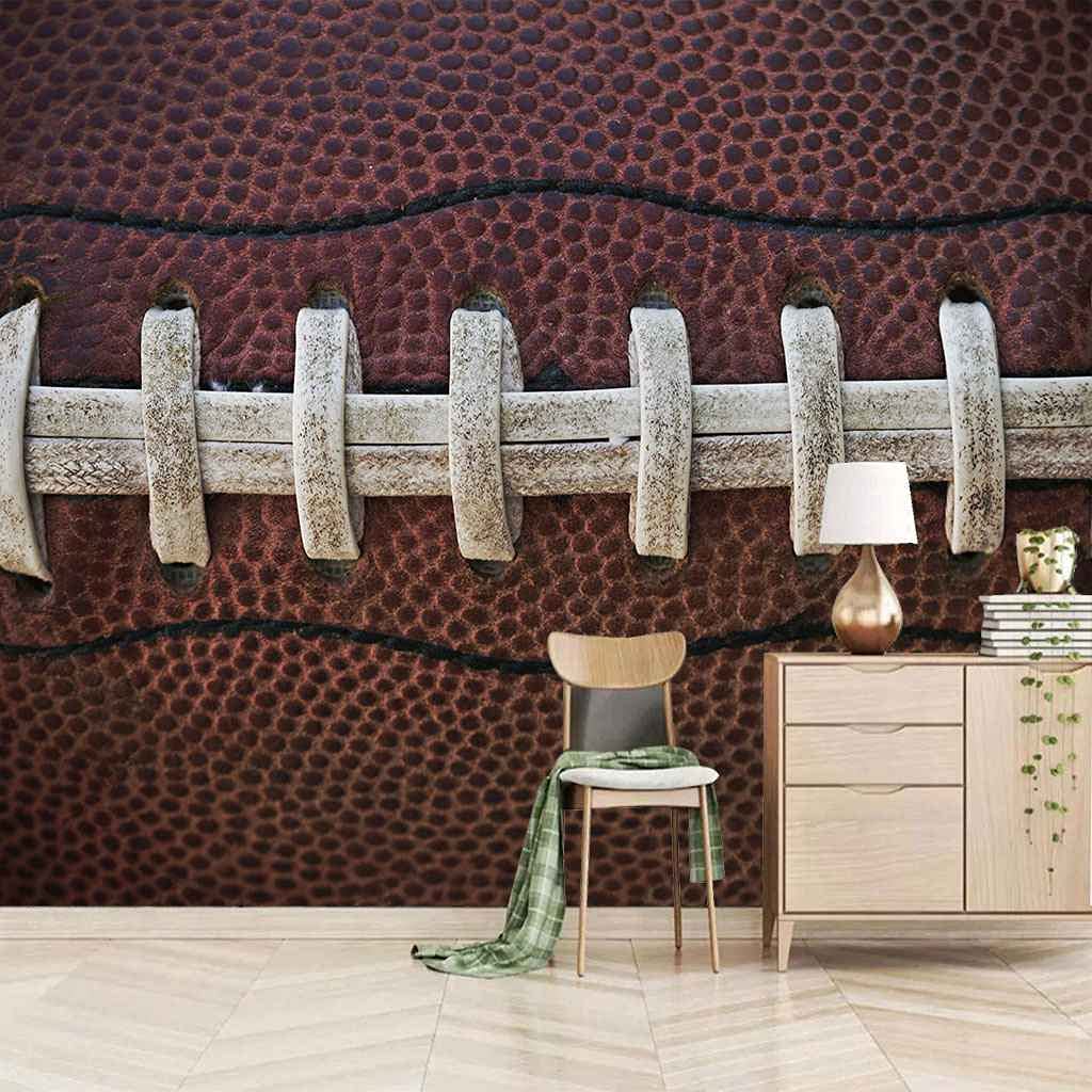 Papier peint de qualité supérieure 3D rugby rouge pour décoration murale moderne