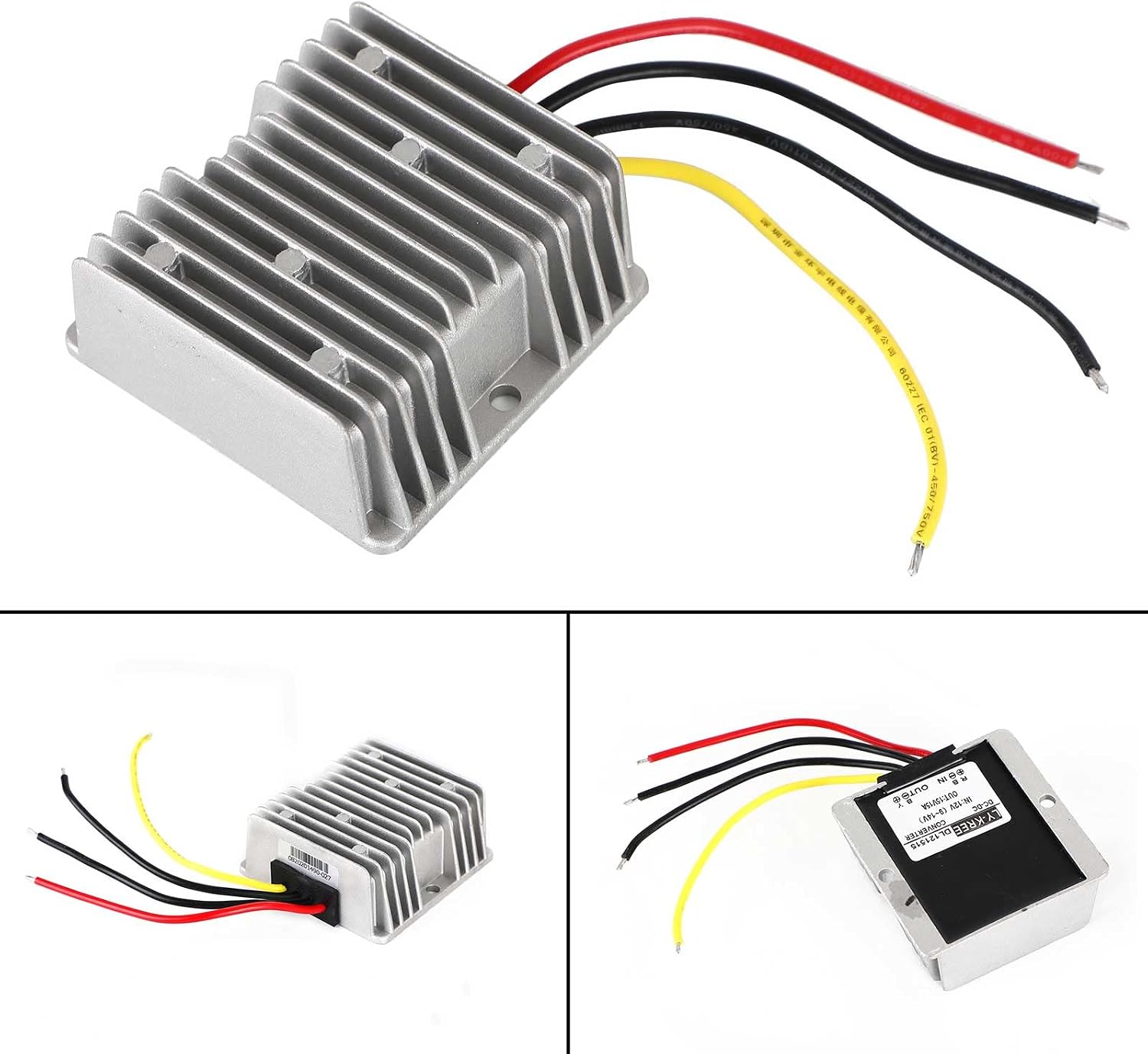 Waterproof DC/DC Converter Regulator 12V Step Up to 15V 15A 225W