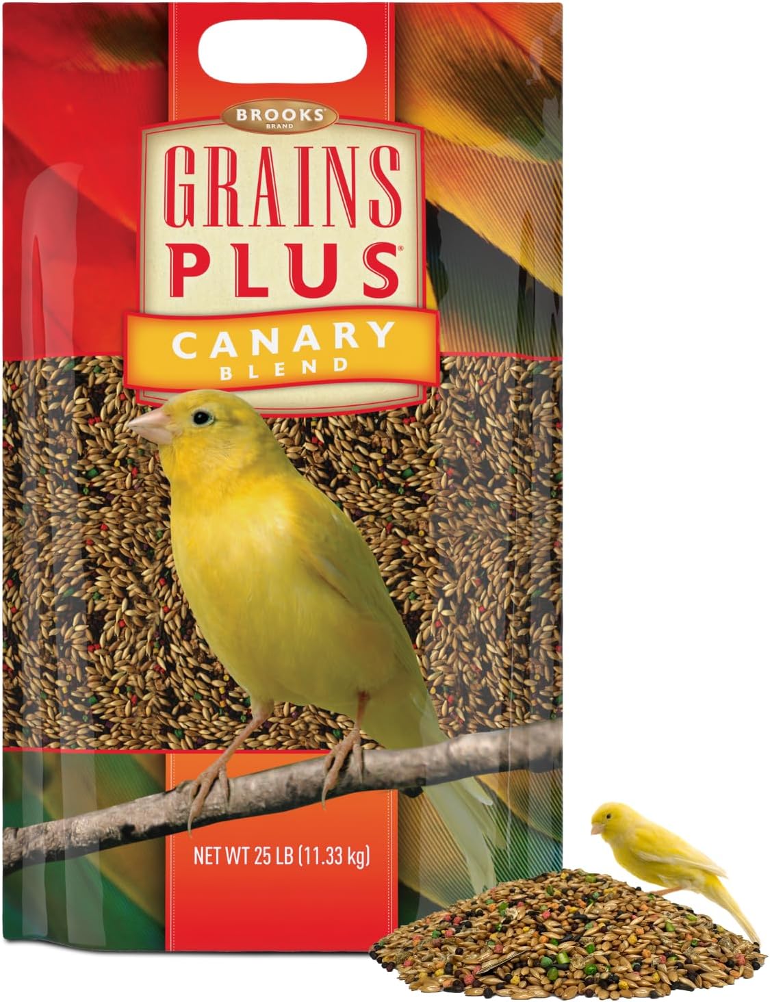 Grains Plus Canary Blend, Canary Bird Food Seed, Seeds for Birds, Comida para Canarios, Alpiste para Pajaros, 25 lbs