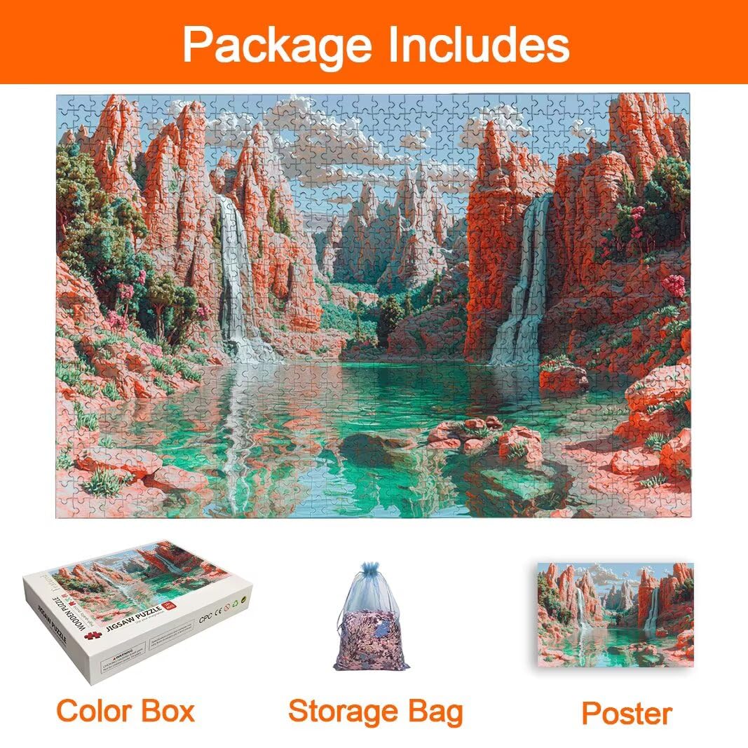 Puzzle 1000 Pezzi, Puzzle Lago, Misura: 70x50cm, Regalo Donna/Uomo -8523