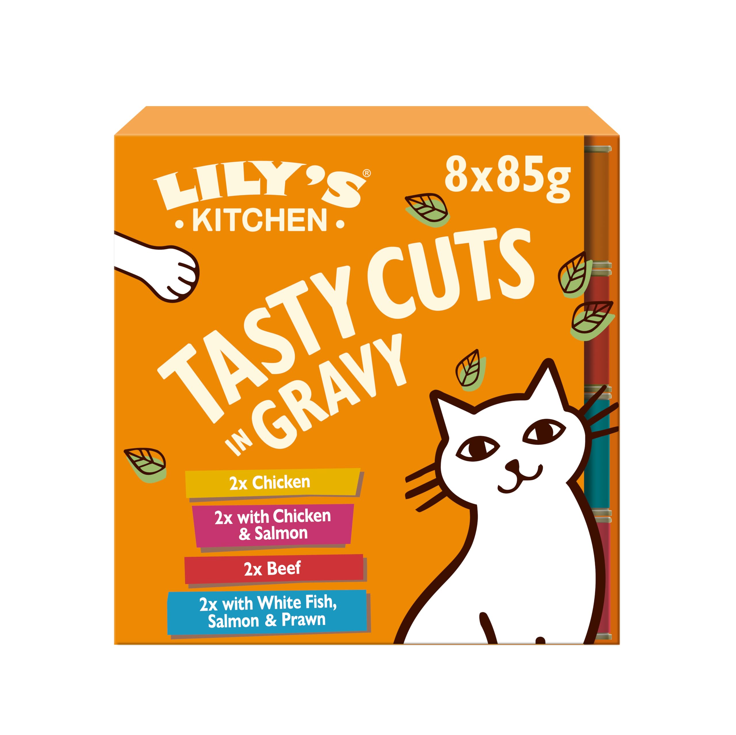 Lily’s Kitchen Aus Natürlichen Zutaten hergestellt Leckere Stücke in Soße Ausgewachsen Nassfutter für Katzen Mehrfachpackung 8 x 85 g Dosen