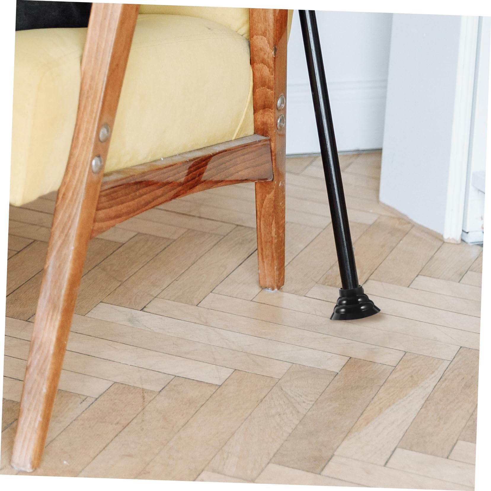 BUTIFULSIC 6pcs Foot Pad Pole Tip Cover Crutches Tips Walking Cane Accessories Cane Tip Replacement Tips for Canes Standing Cane Tip Walking Sticks Accessories Cane Tips Plastic Black