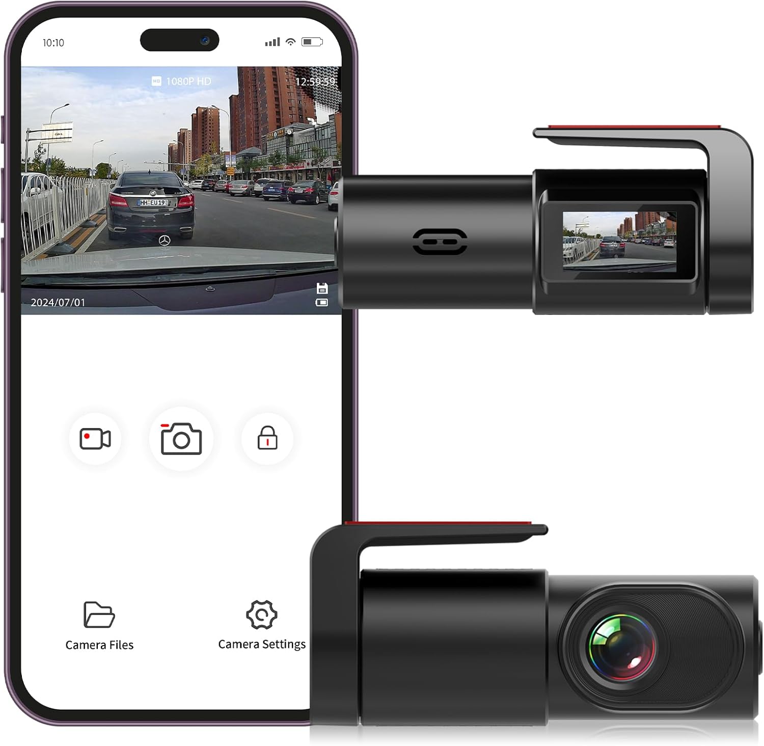 Dash Cam, 1080P Front Dashcam, WiFi Dash Camera for Cars with App, Night Vision, Mini Hidden Single Car Camera, Loop Recording, 24H Parking Mode, Support 64GB Max Dash Cam, 1080P Front Dashcam, WiFi Dash Camera for Cars with App, Night Vision, Mini Hidden Single Car Camera, Loop Recording, 24H Parking Mode, Support 64GB Max