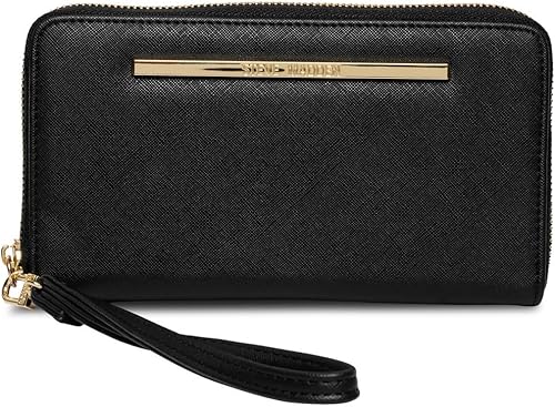 Steve Madden Bolso tipo cartera con cremallera alrededor para mujer