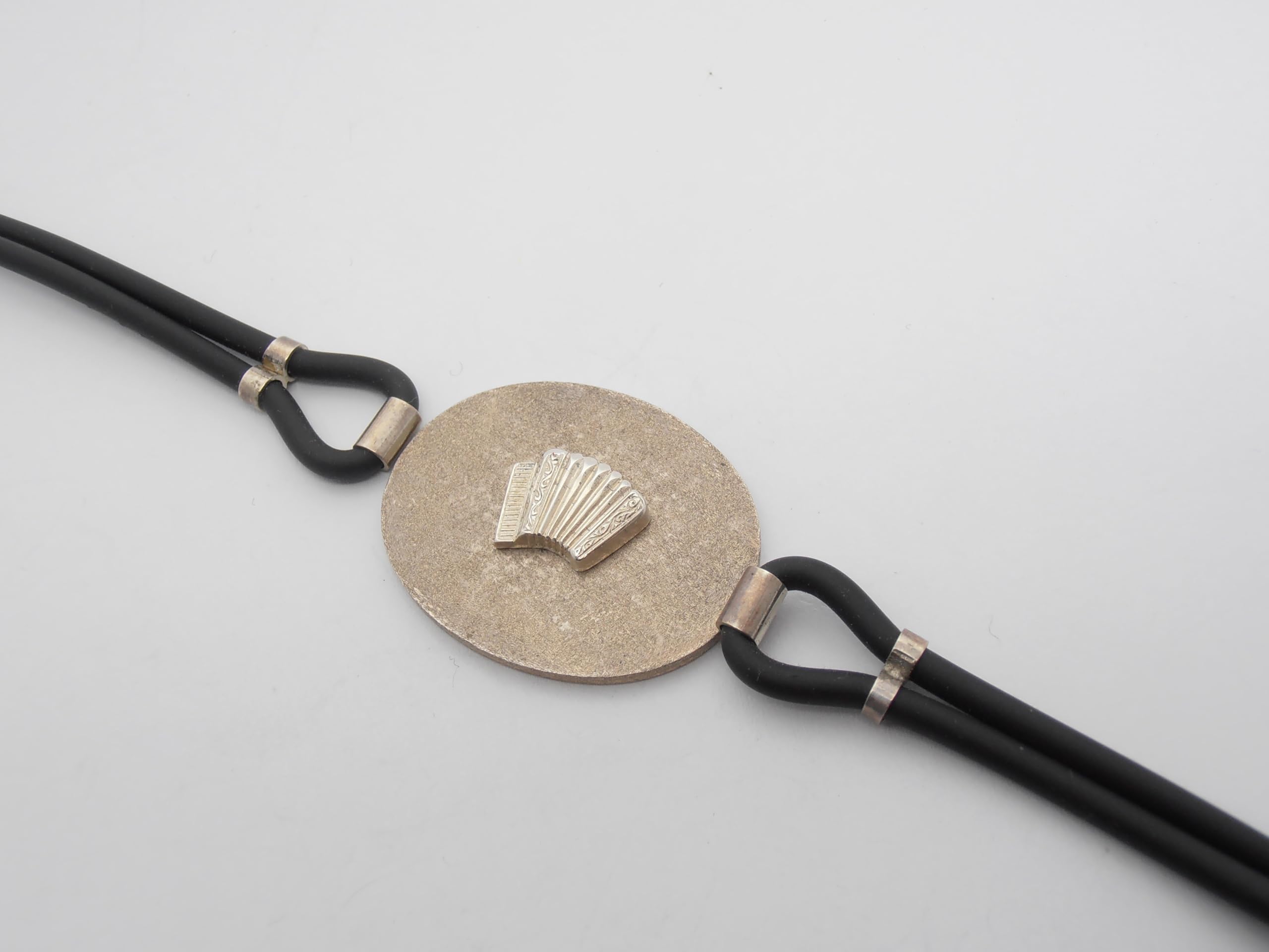 Fisarmonica : Braccialetto in Argento 925 con Strumento Musicale - Bracciale Musicista - Musica