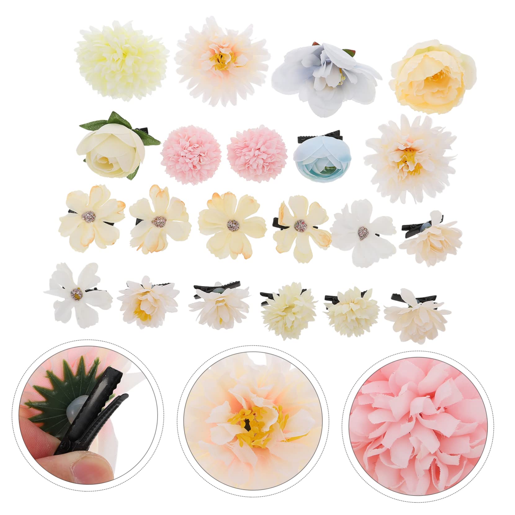 Didiseaon 63piezas Pinzas Cabello De Flores De Seda Accesorios Para Mujeres y Niñas Para y Uso