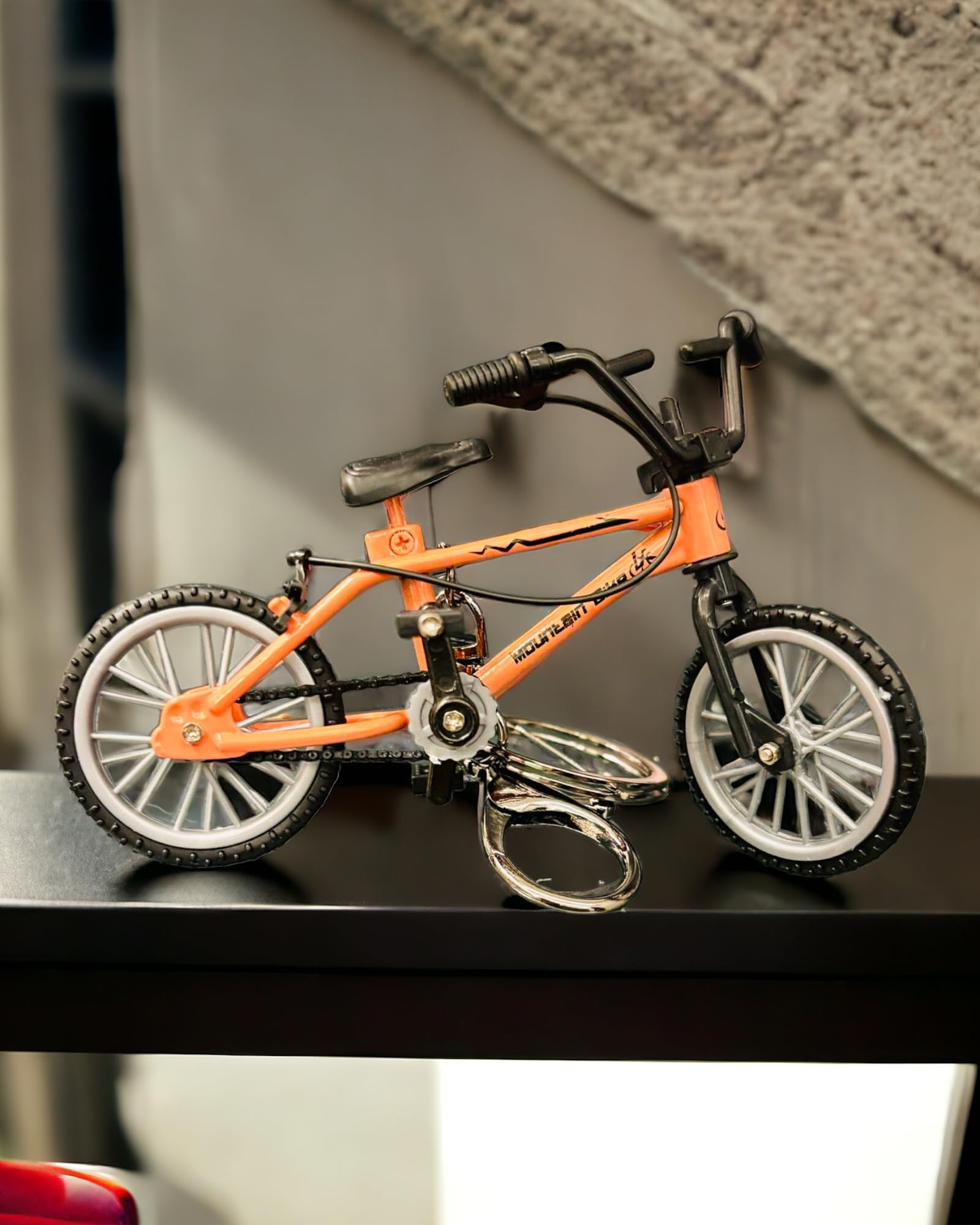 WARMINGO DE Miniature Mountain Bike Keychain For Bike Car & Home Decor | Multicolor 3D Cycle With Moving Tyres Keychain | Miniature Cycle For Home Decor Or Keyring-picture-39