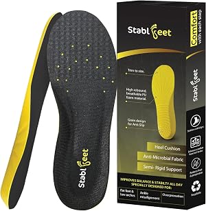 Plantar Fasciitis Insoles 240 lb Heavy Duty High Arch Support Orthotics Inserts for Men Women Shock Absorbing Foot