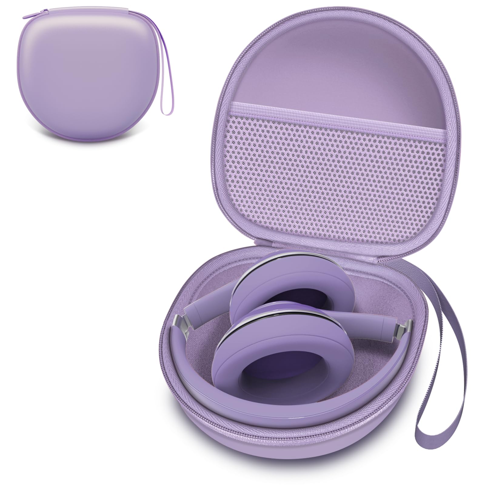Headphone Headset Case for Folding Headphone, Light Purple