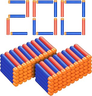 Refill Darts, 200 Pack Refill Bullets Compatible with Nerf Guns for Nerf N-Strike Elite Series Blasters Toy Guns. Children Kids Birthday Christmas Role Play Nerf Battle Game Gift