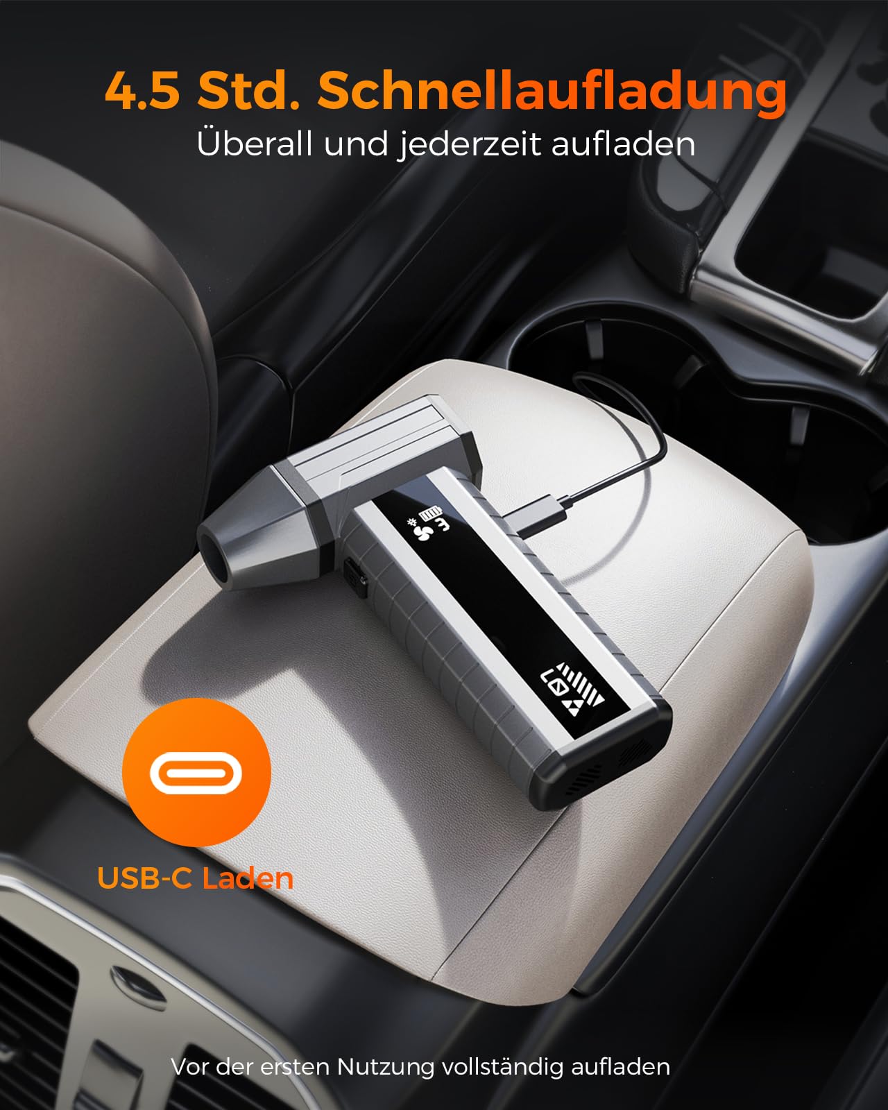 Druckluftspray Alternative, Elektrischer Air Duster mit 200.000 U/min Turbo Gebläse, 10500 mAh Akku Gebläse für PC Reinigung & Tastatur Reinigungsset, LED-Licht, Smart-Display, USB-C