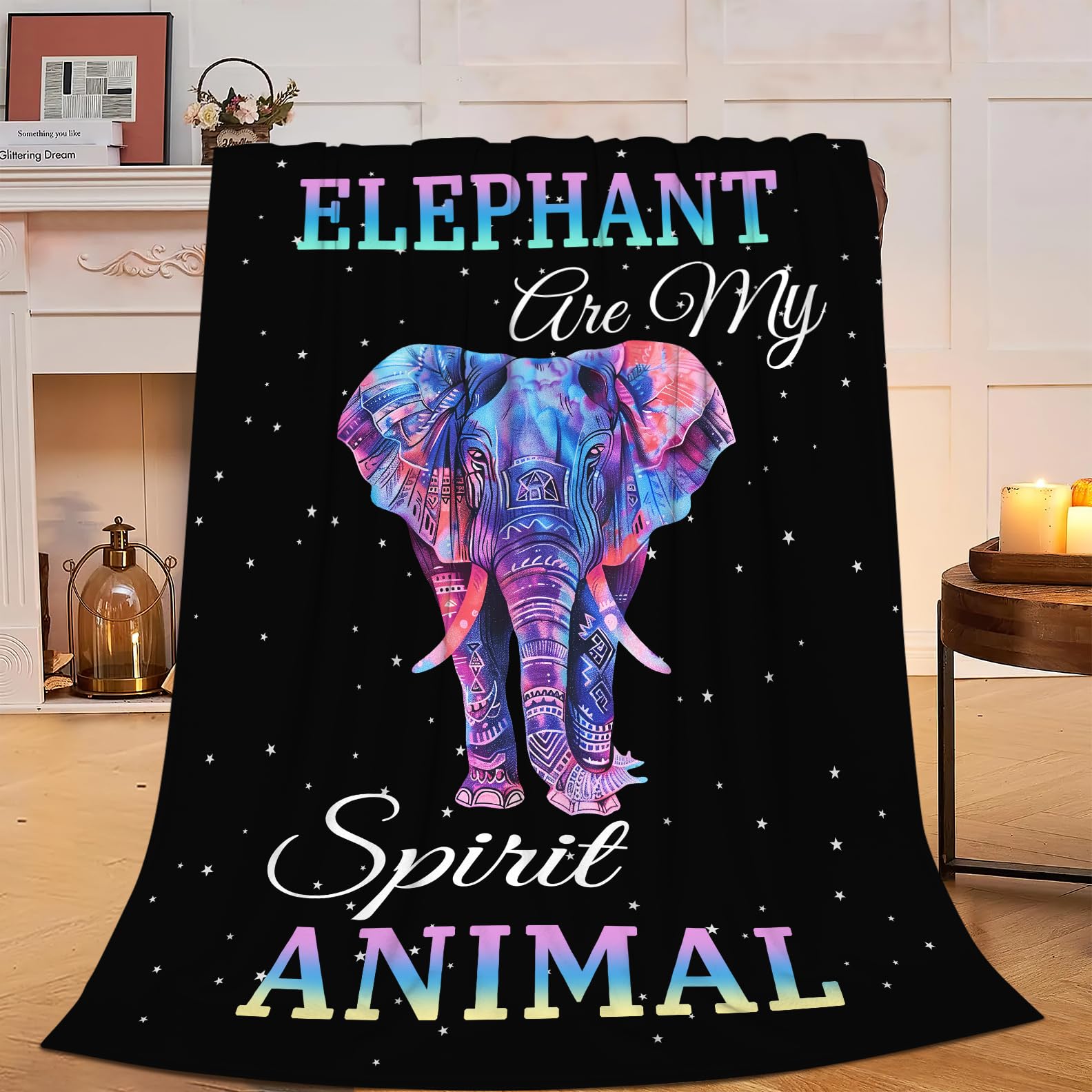 Elephant Blanket Elephants Fleece Throw Blanket Super Soft Warm Cozy Fuzzy Plush Elephant Blanket Gifts for Girls Boys Kids Room Decor 40"X50"
