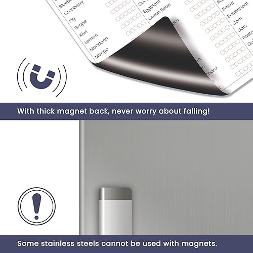 Miniatura 5 de Baby First Food Tracker - Imán para nevera, juego de tablas de alimentos para bebés de borrado en seco, registro diario de alimentos y planificador