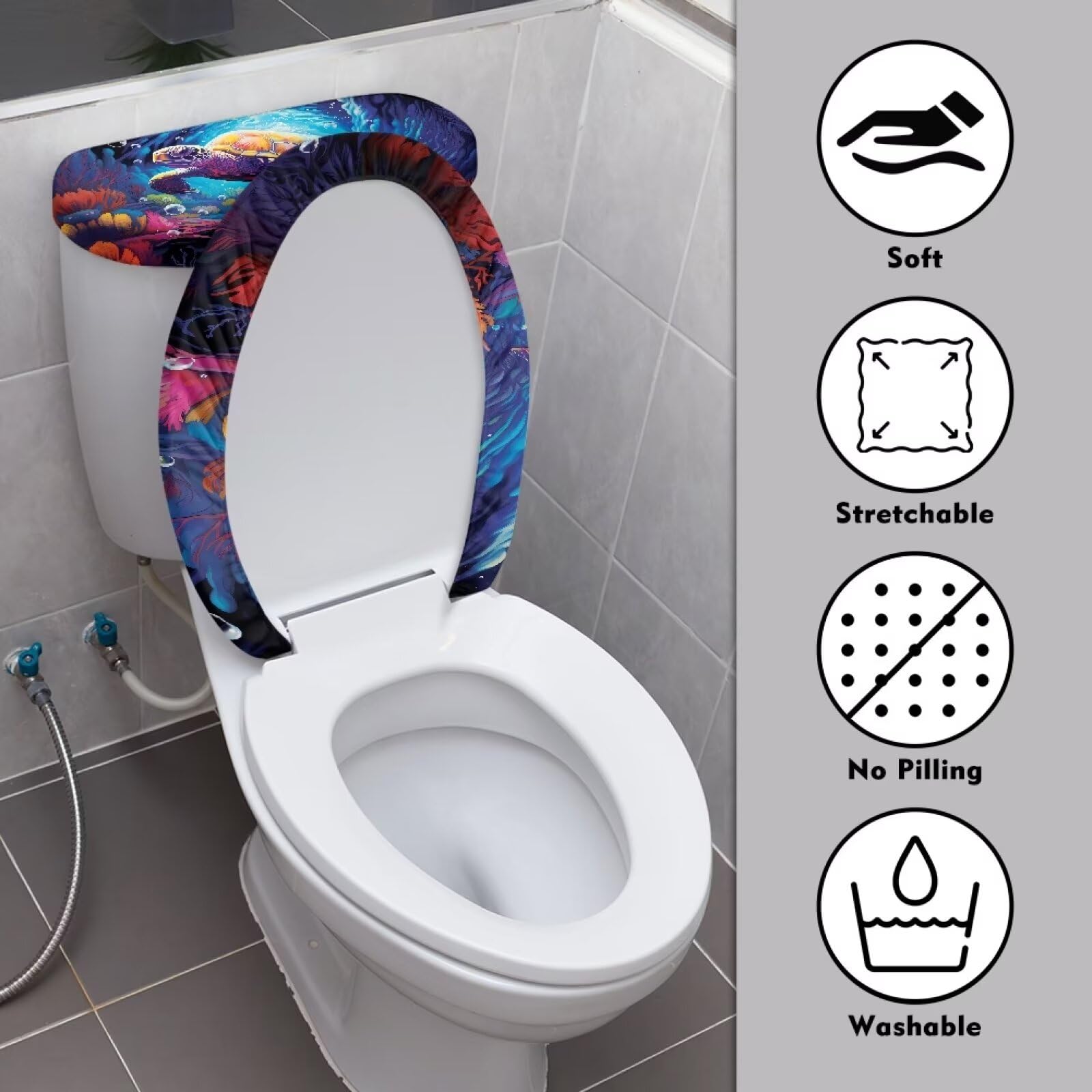Amazon.co.jp: ZUXONGSY カメ トイレシートカバー バスルームセット