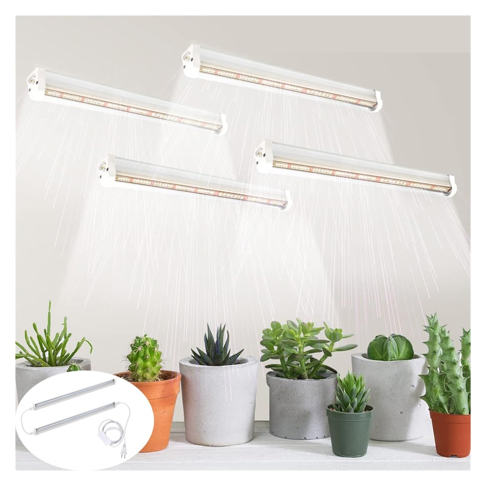 51LED T5 luces de cultivo rojo blanco espectro completo plantas alto PPFD tiras luz, semillas invernadero expandibles Phyto lámpara enchufe red Iluminador hortícola(1 to 4)