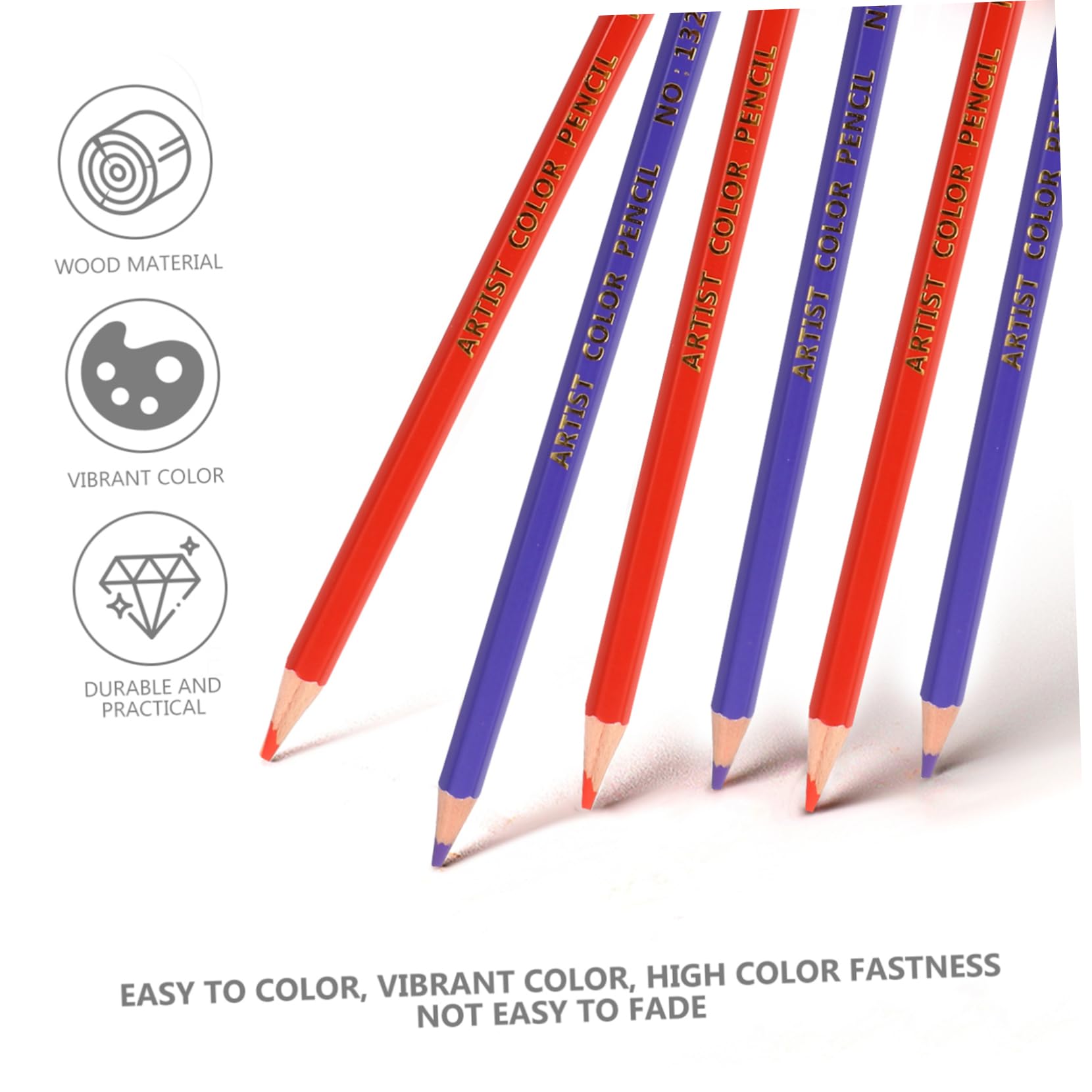 Crayons de Couleur à L’Huile, Ensemble Hexagonal Blanc pour Artistes