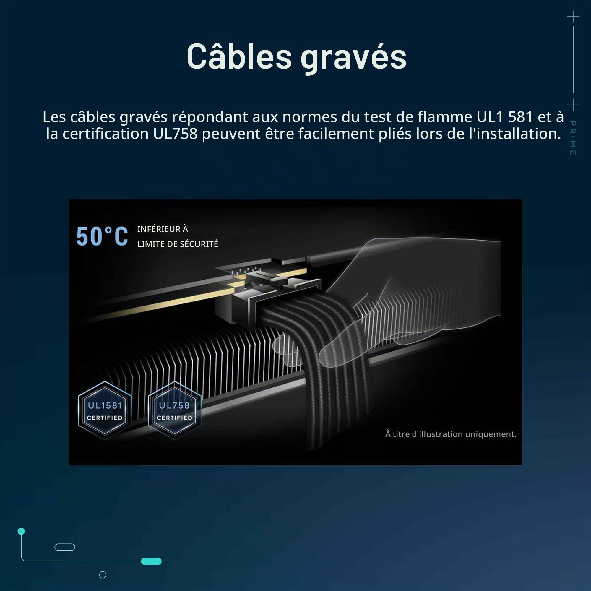 ASUS Prime 750 W Bronze White Edition (certifié 80 Plus Bronze, Alimentation ATX Non modulaire, câble gainé gravé, Double roulement à Billes, Garantie 6 Ans)