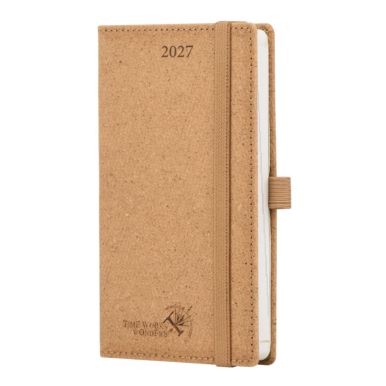 POPRUN Slim 2027 Pocket Diary Week To View hardback with Recycled Materials — image 1