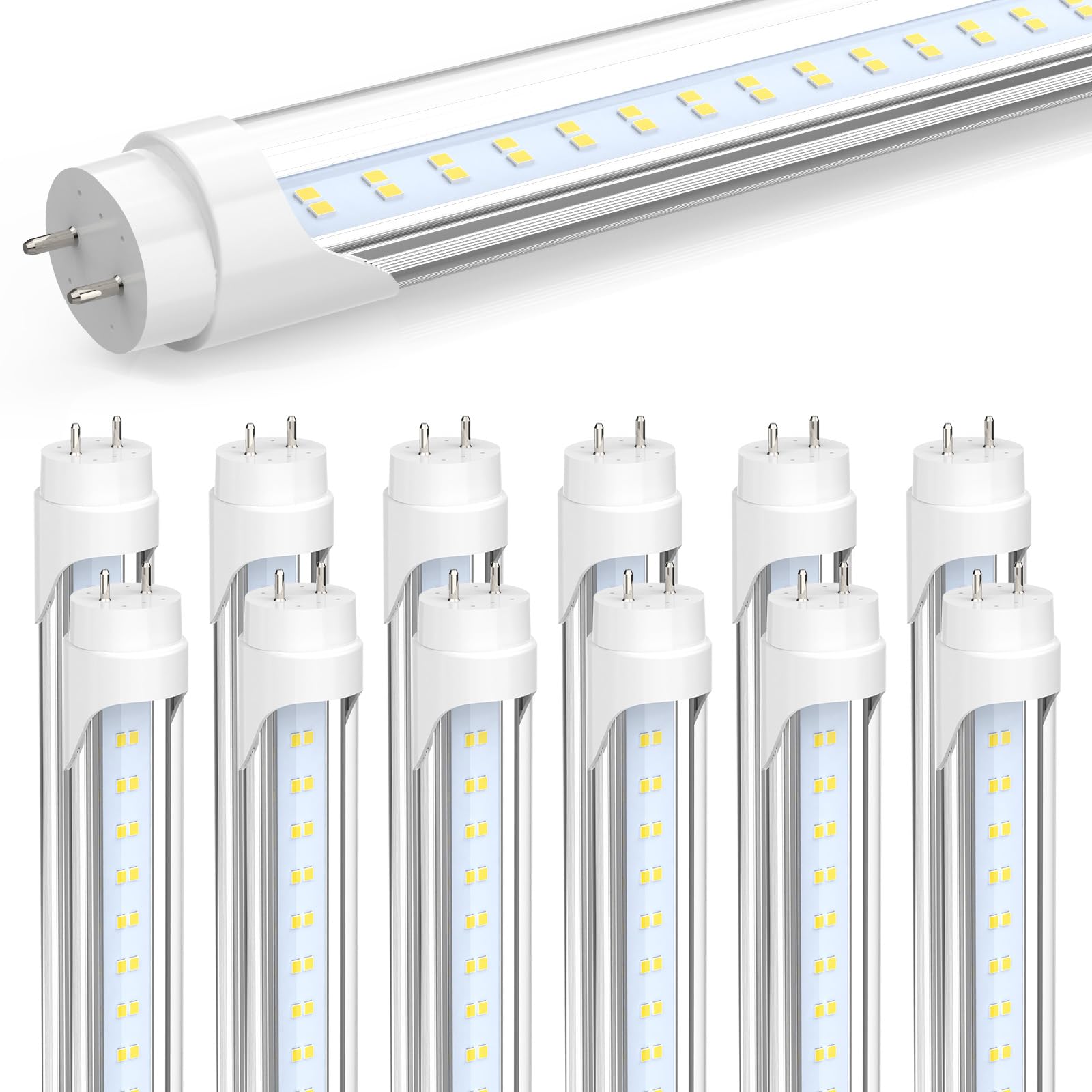 JESLED 4FT LED T8 Type A+B Tube Lights, 24W(65W Equivalent