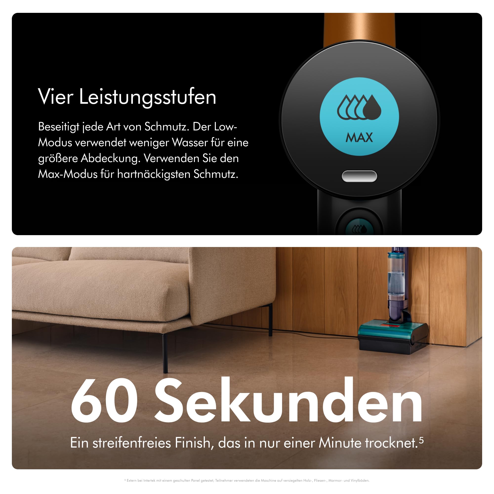 Dyson Clean+Wash Hygiene Nass‑ & Trockenreiniger 2‑in‑1 Hartbodenreiniger, entfernt nasse & trockene Verschmutzungen, Haarentwirrungstechnologie, selbstreinigende Walze ohne Filter