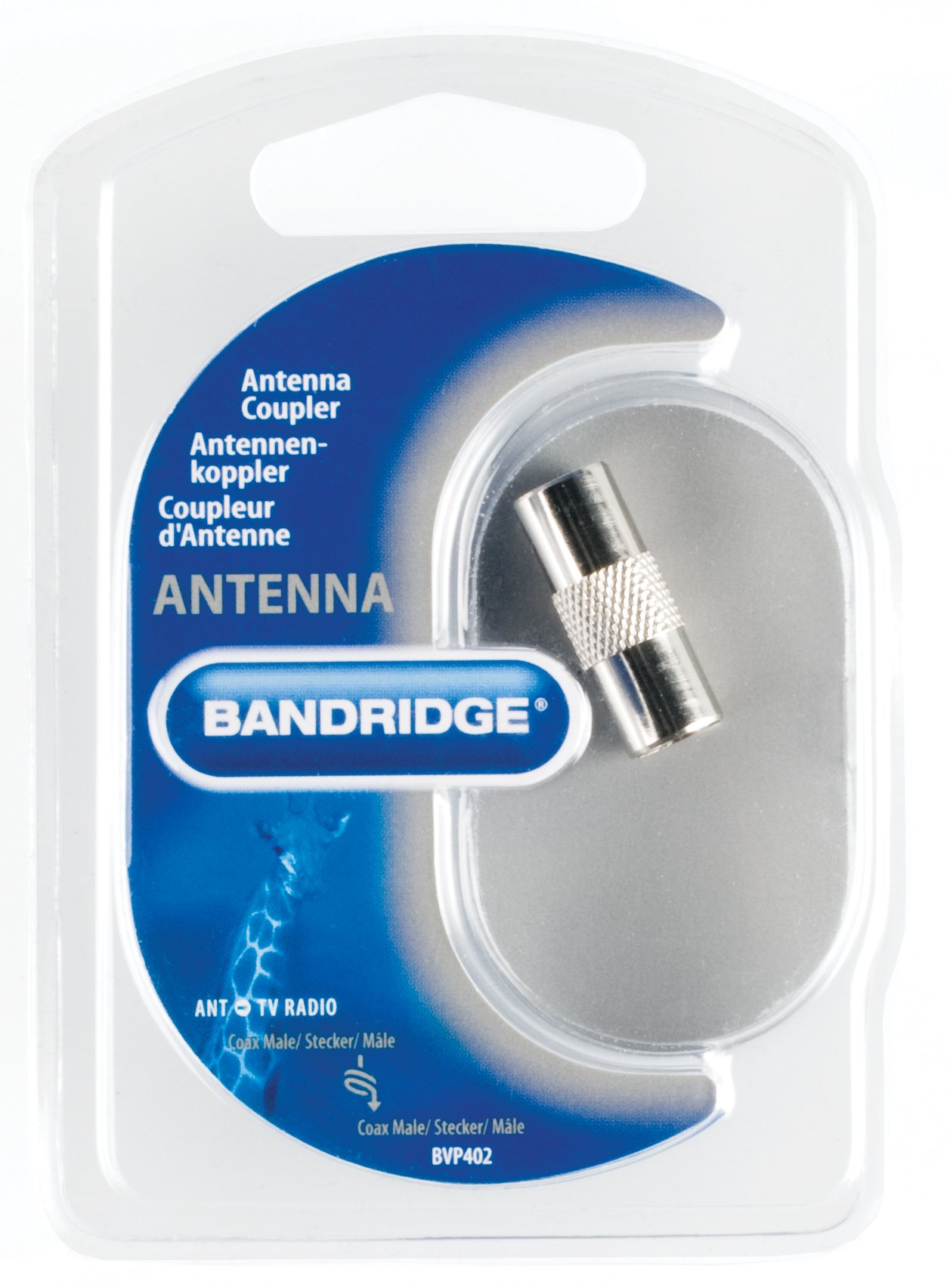 Bandridge 1x IEC Coax Male to 1x IEC Coax Male Low Noise Antenna Coupler
