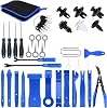 Car Door Trim Removal Pry Tool Kit Dashboard Audio Removal Hook Kit Mixed Size Fastener Clips Disassembly Repair Tools Set MaintenanceBlue 161 PCS