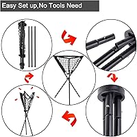 Vista 5 de Ball Caddy - Cesta de béisbol portátil y plegable para entrenamiento de práctica de lanzamiento de bateo
