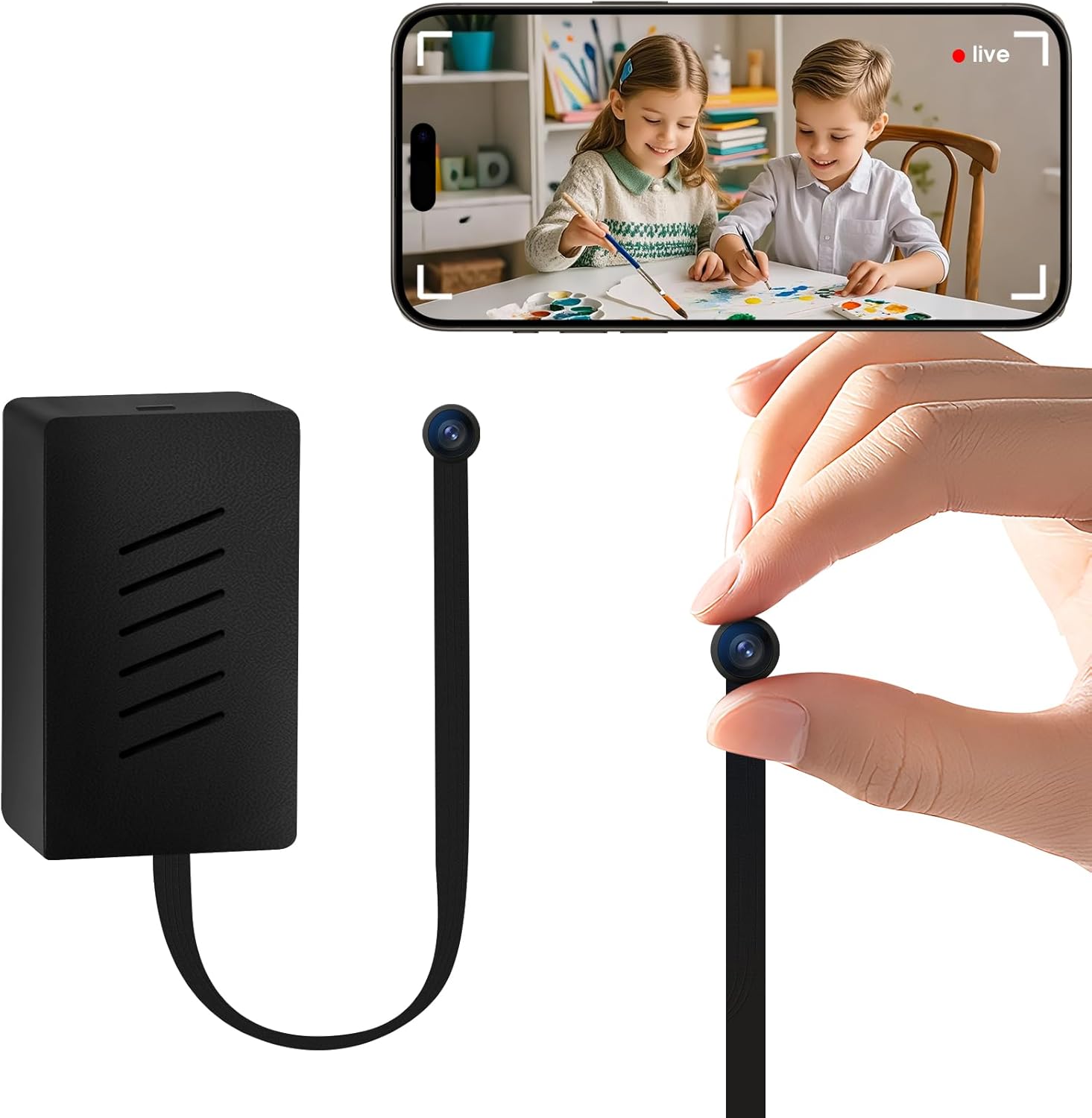 Mini Spy Camera DIY Module – 2K Ultra HD Wireless WiFi Hidden Camera with APP Control, Live Video Feed Anytime, Anywhere, Nanny Cam for Home & Office Security [Upgraded]