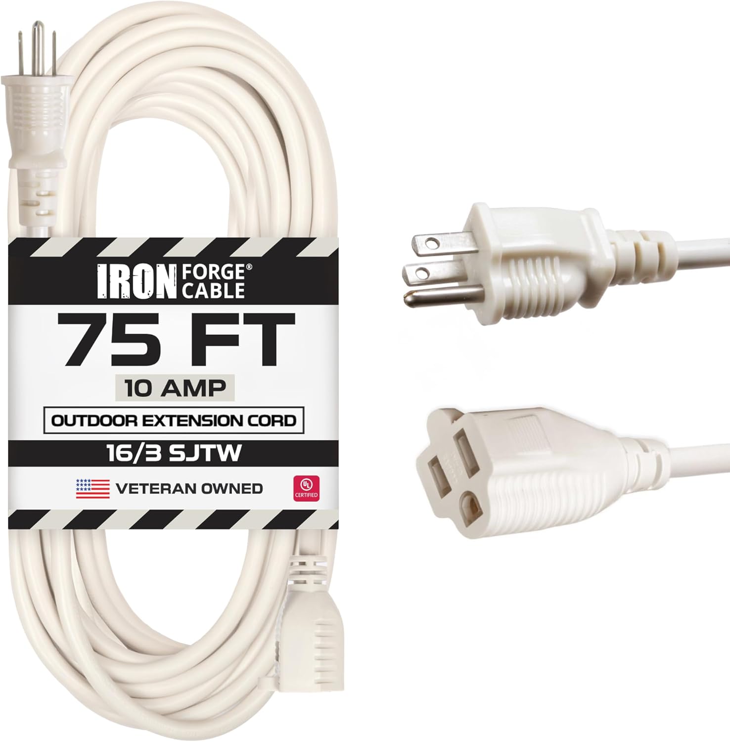 Iron Forge Cable Weatherproof 75 ft Outdoor Extension Cord
